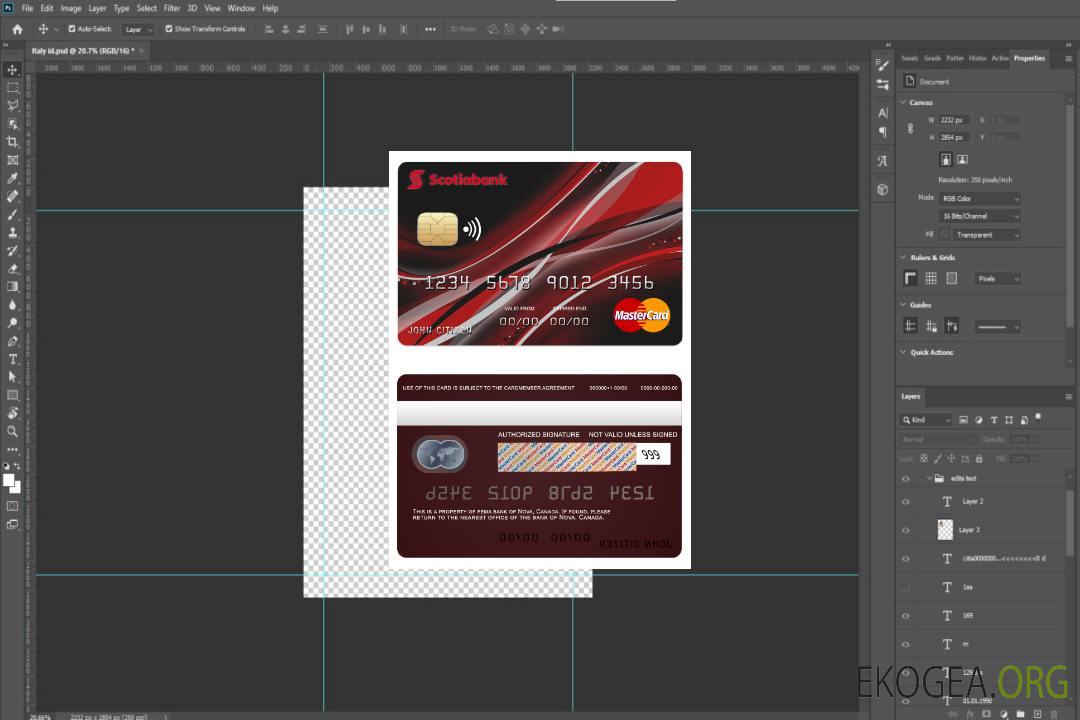 Carte Mastercard de la banque Canada Nova template Carte Mastercard de la banque Canada Nova template